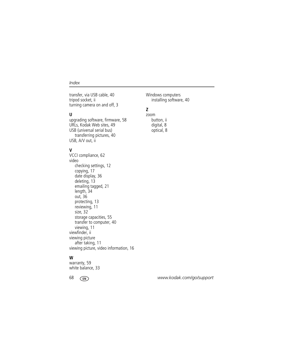Kodak Z710 User Manual | Page 74 / 74