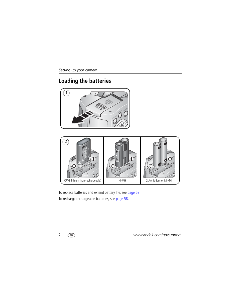 Loading the batteries | Kodak Z710 User Manual | Page 8 / 74