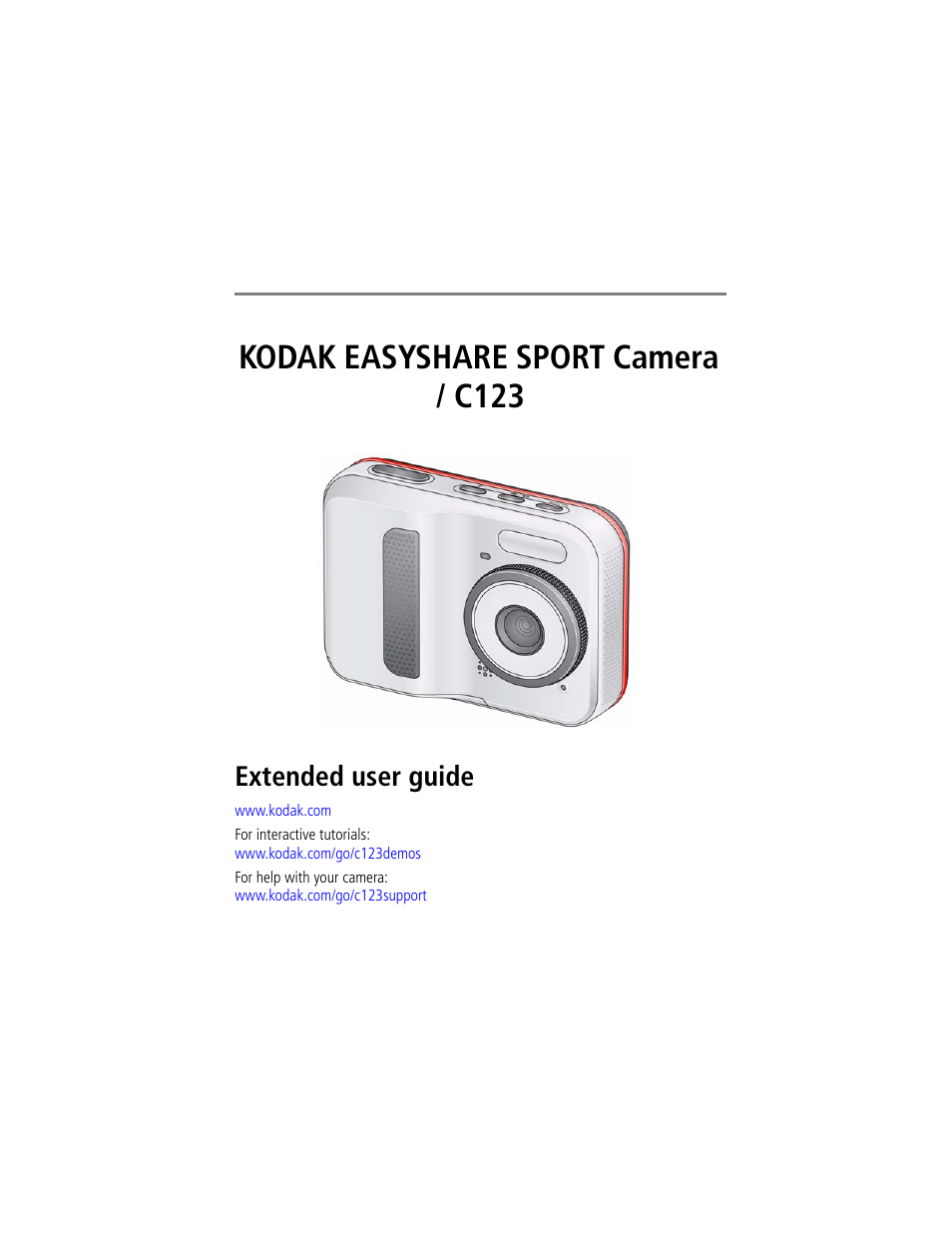 Kodak SPORT C123 User Manual | 63 pages