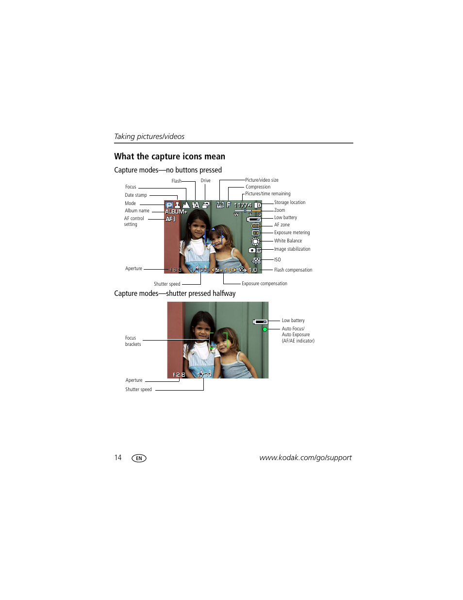 What the capture icons mean | Kodak Z812 IS User Manual | Page 20 / 80