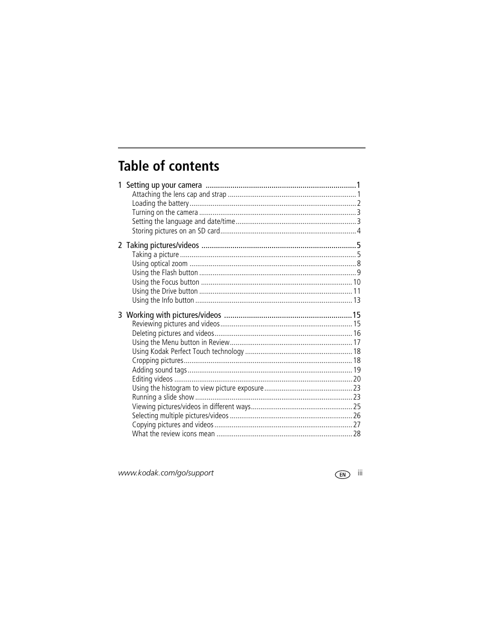 Kodak Z812 IS User Manual | Page 5 / 80