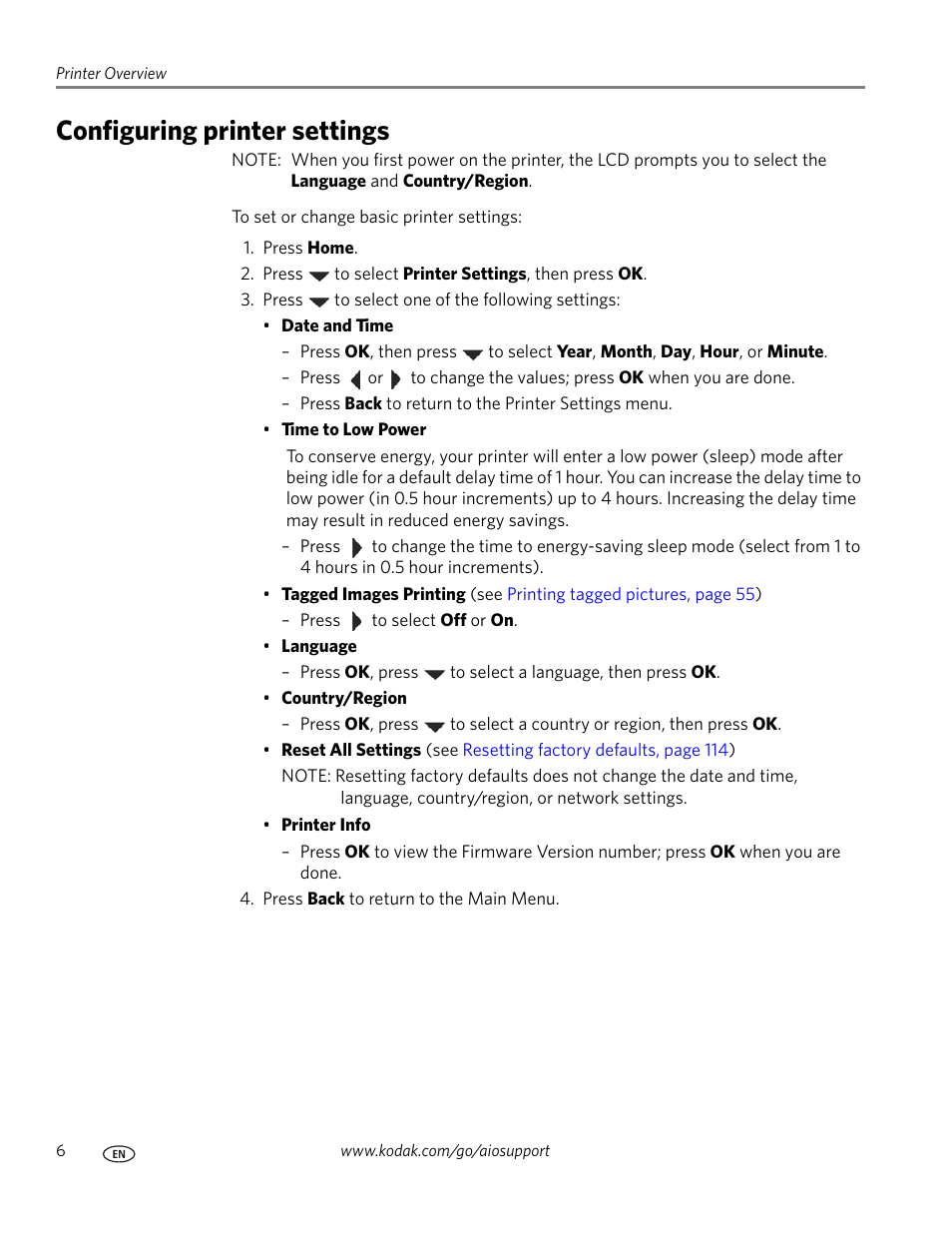 Configuring printer settings | Kodak OFFICE HERO 6.1 User Manual | Page 12 / 144