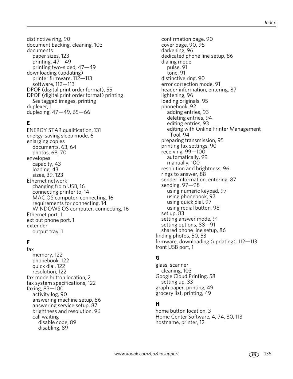 Kodak OFFICE HERO 6.1 User Manual | Page 141 / 144