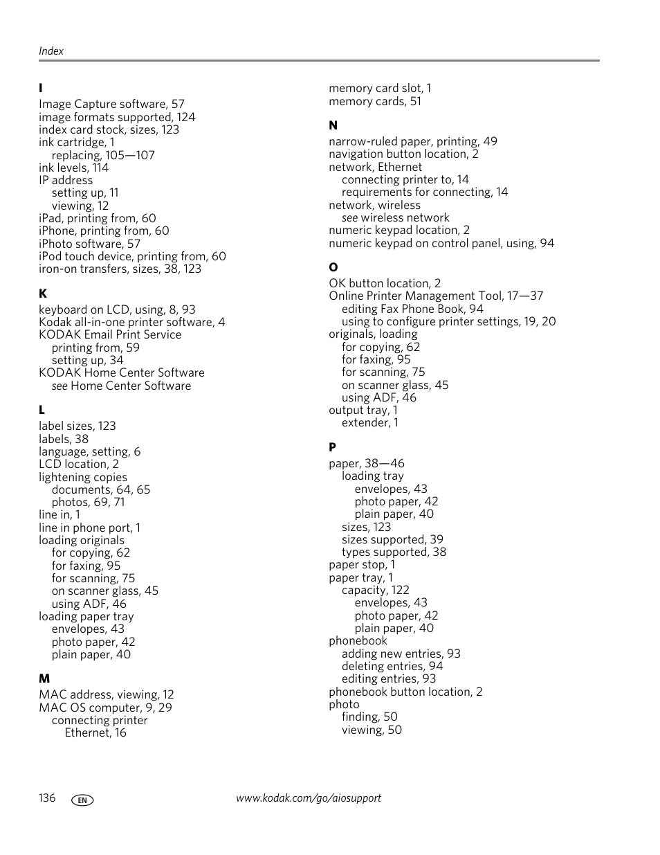 Kodak OFFICE HERO 6.1 User Manual | Page 142 / 144