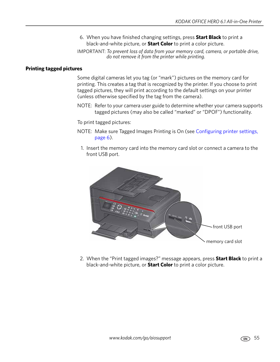 Printing tagged pictures | Kodak OFFICE HERO 6.1 User Manual | Page 61 / 144