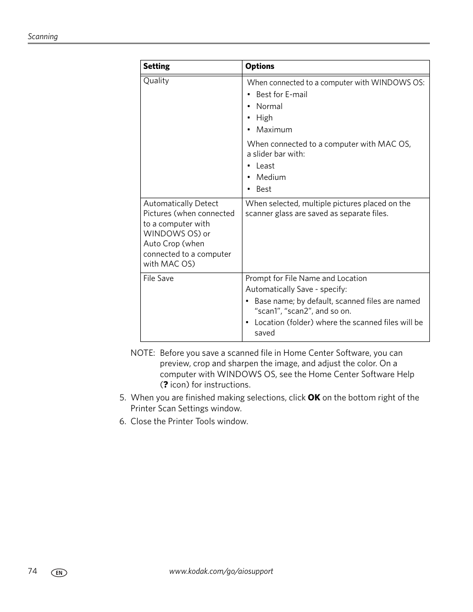 Kodak OFFICE HERO 6.1 User Manual | Page 80 / 144