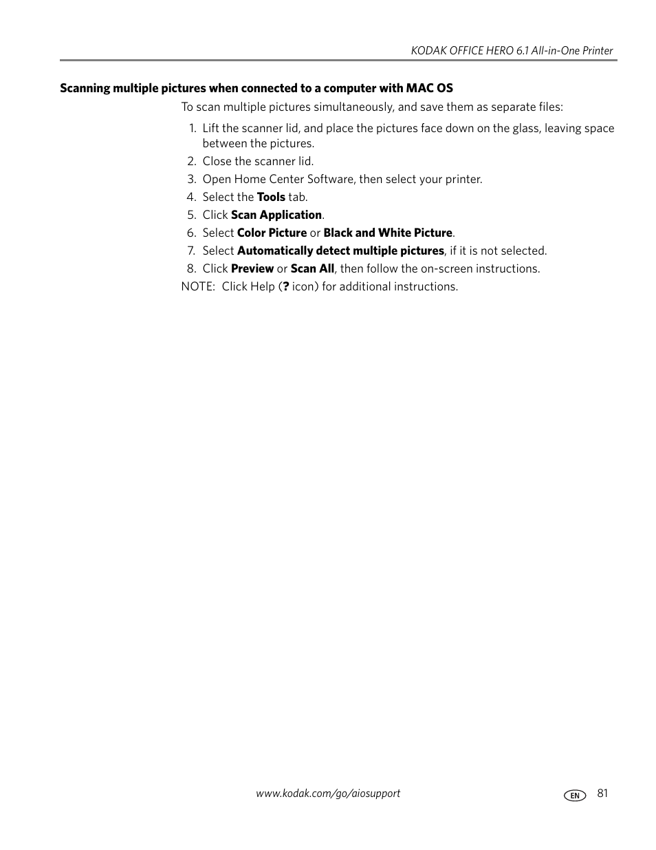 Kodak OFFICE HERO 6.1 User Manual | Page 87 / 144