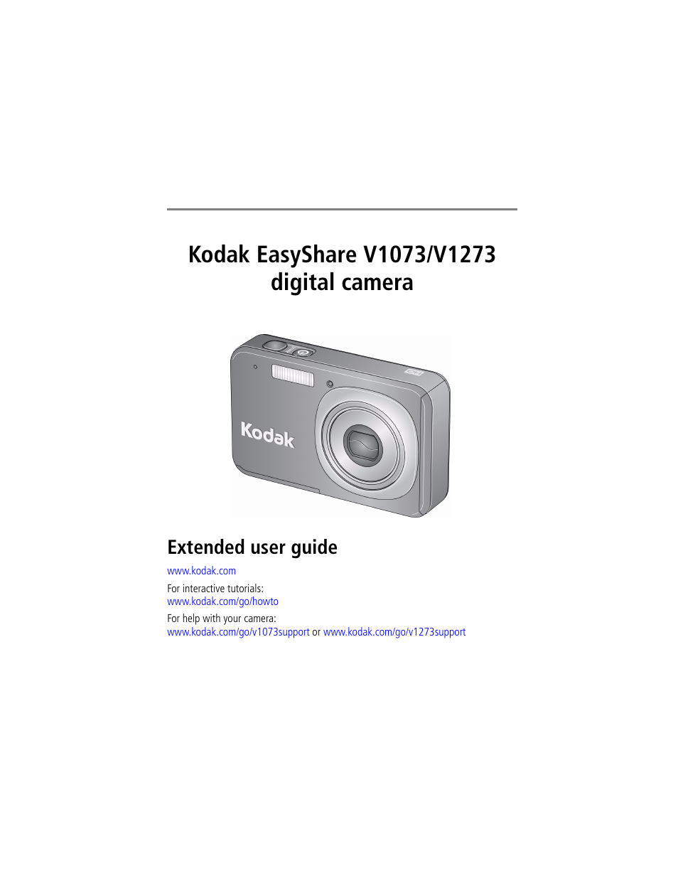 Kodak V1073 User Manual | 78 pages