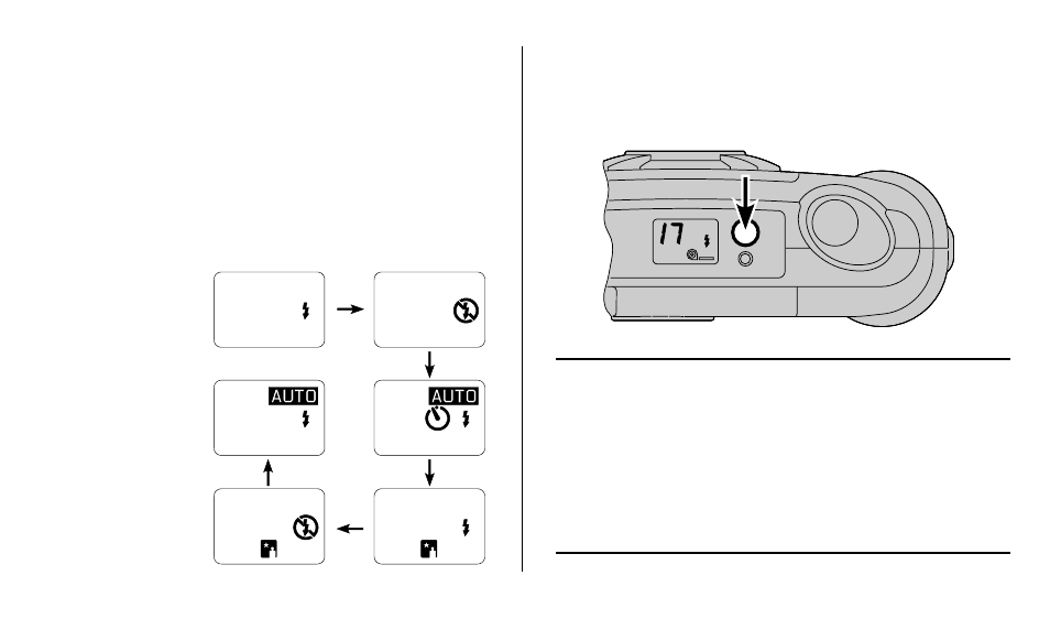 Selecting the flash modes and self-timer | Kodak KE50 User Manual | Page 17 / 27
