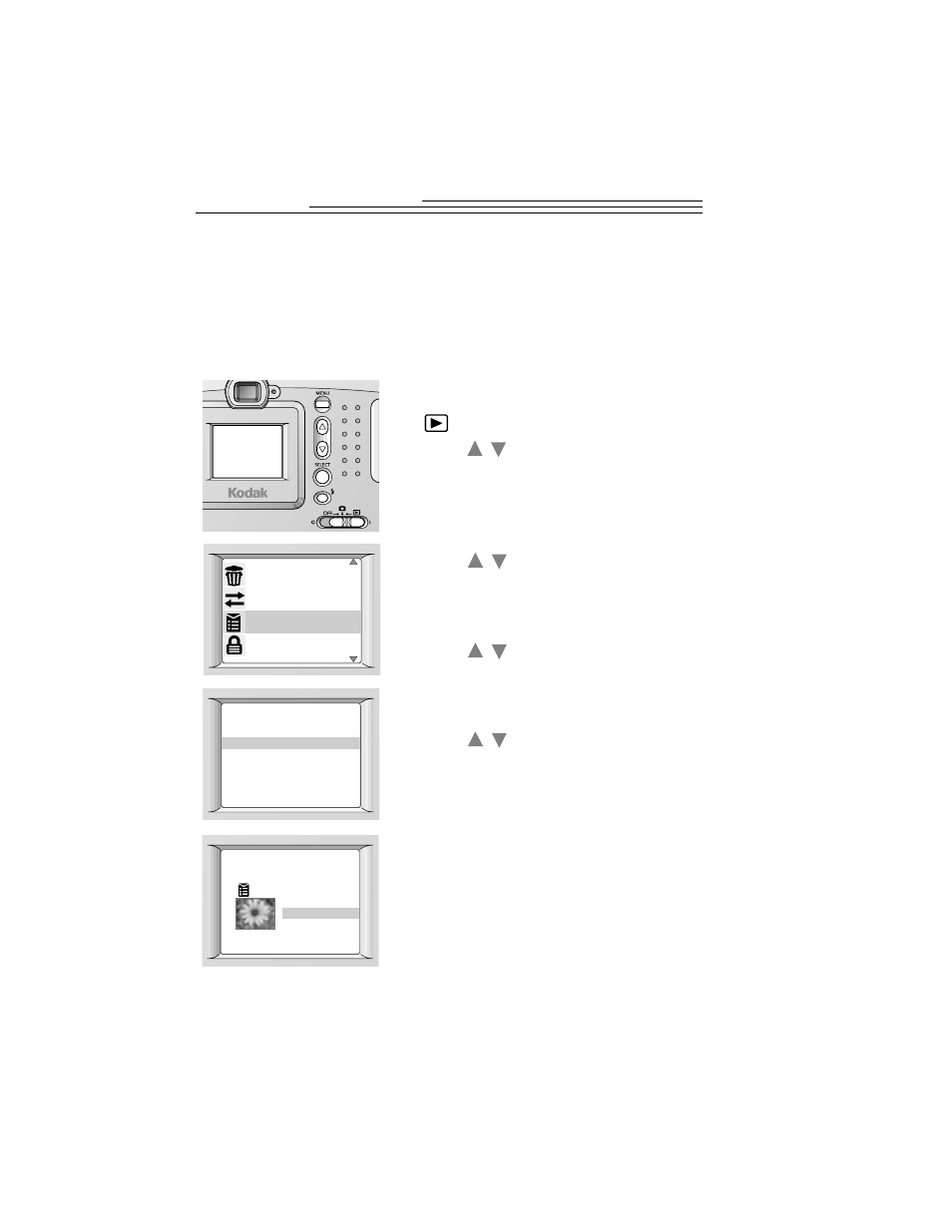 Selecting pictures for printing, Assigning a print order to a particular picture, Neral maintenance and safety | Assigning a print order to a particular picture 1 | Kodak DC3200 User Manual | Page 26 / 60