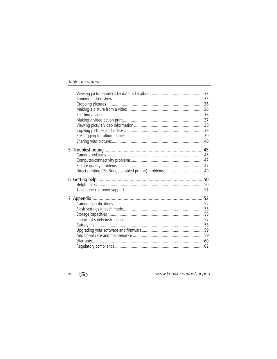 Kodak V570 User Manual | Page 6 / 75