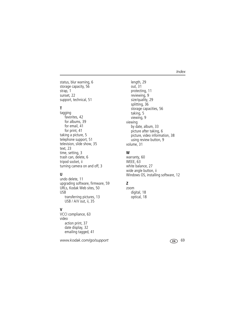 Kodak V570 User Manual | Page 75 / 75