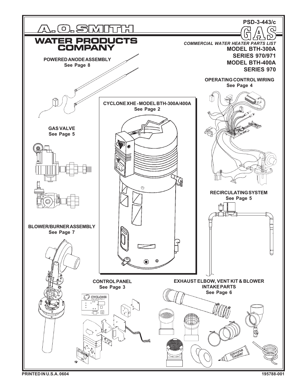 A.O. Smith 970 Series User Manual | 8 pages