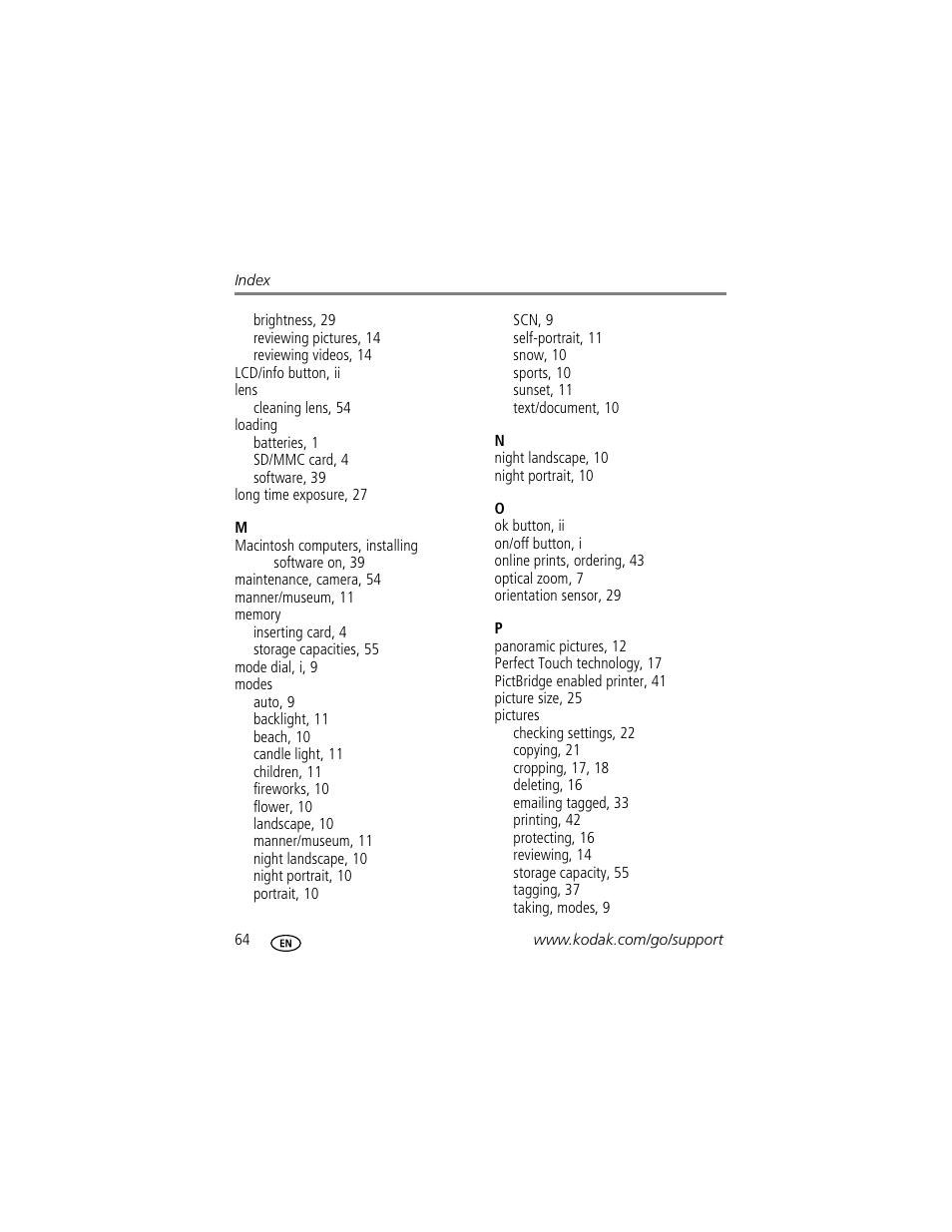 Kodak MD853 User Manual | Page 70 / 73