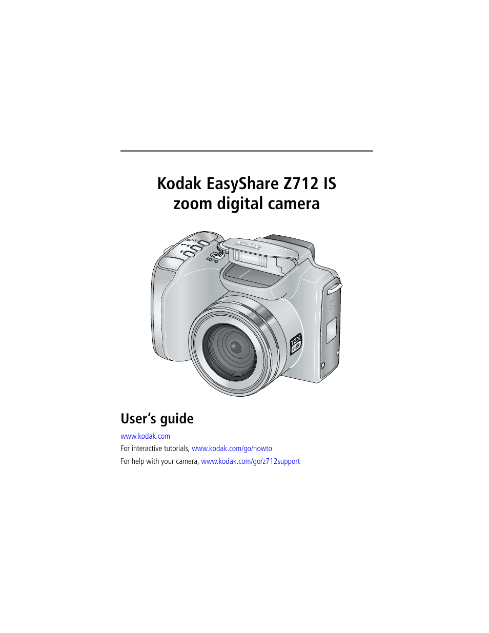 Kodak Z712 IS User Manual | 75 pages
