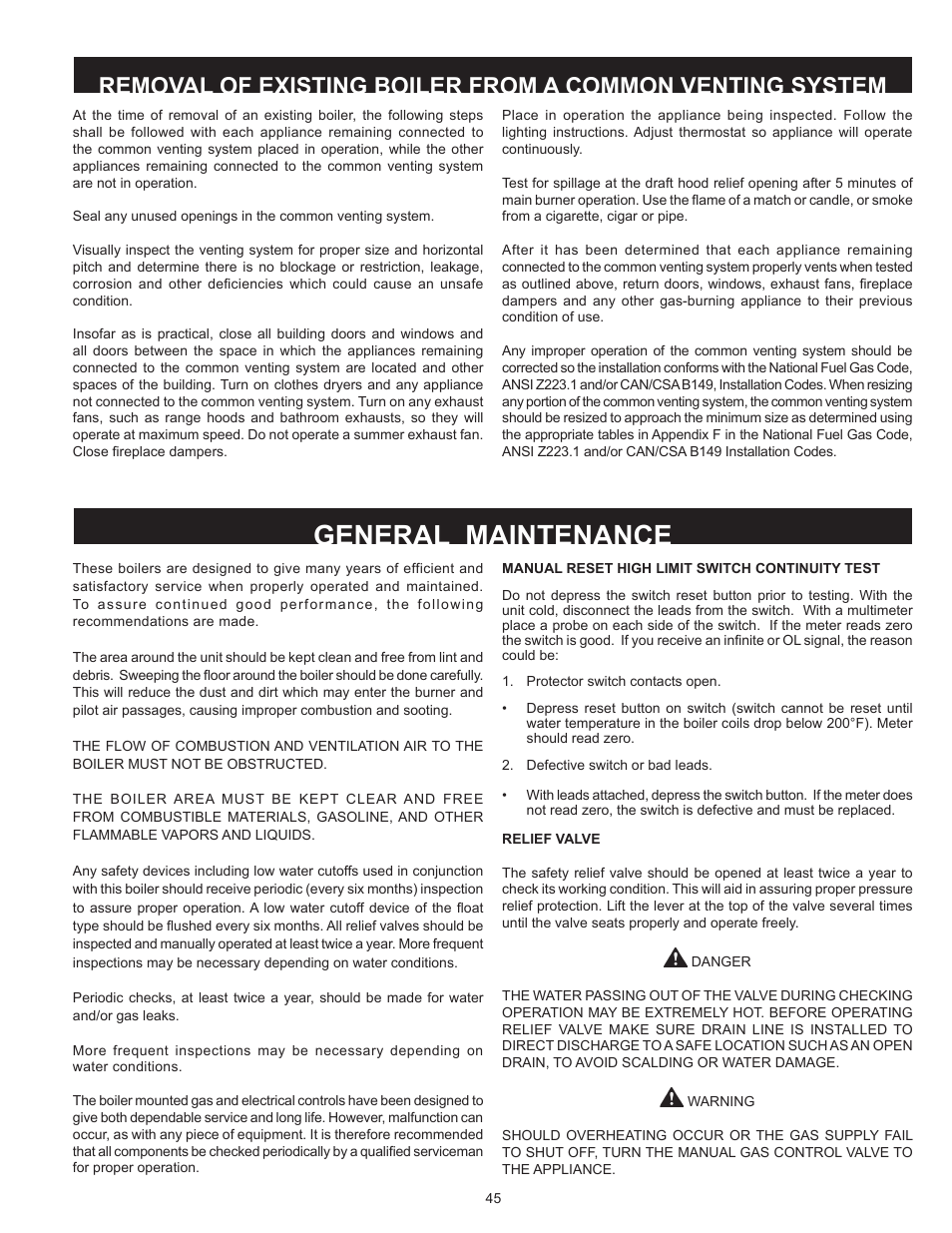 General maintenance | A.O. Smith HW 610 User Manual | Page 45 / 56