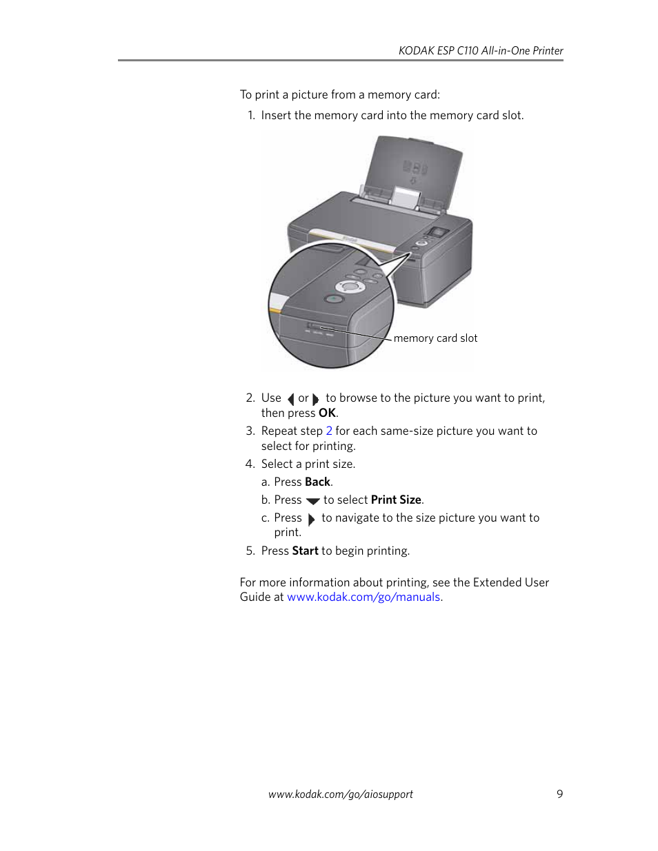 Kodak ESP C110 User Manual | Page 11 / 20