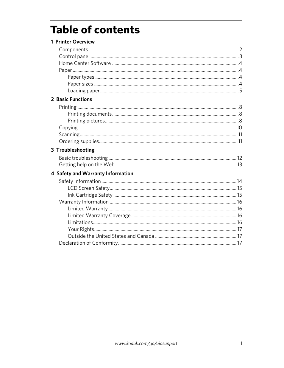 Kodak ESP C110 User Manual | Page 3 / 20