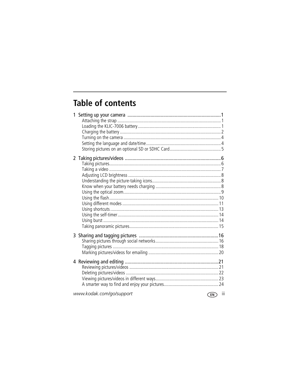 Kodak MD30 User Manual | Page 5 / 67