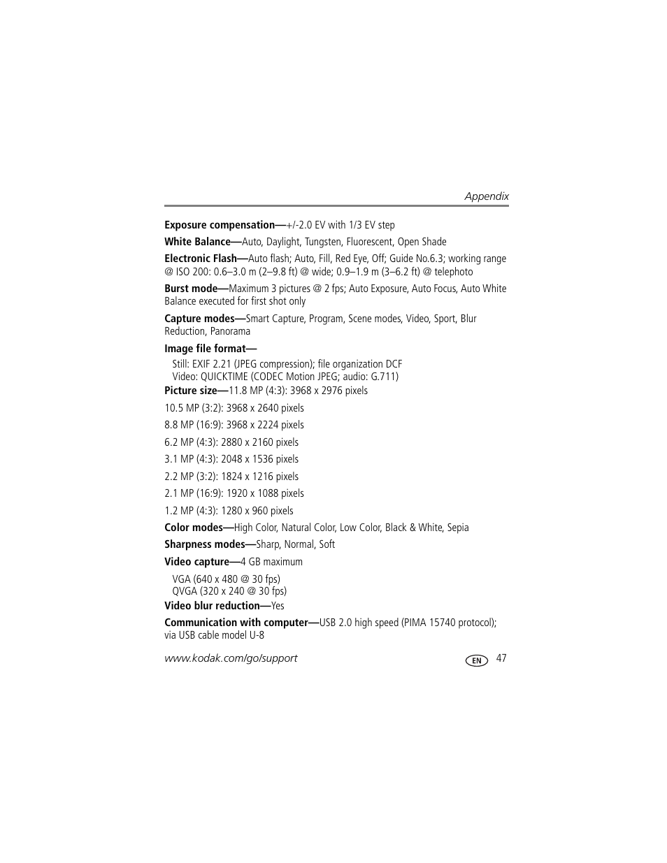 Kodak M381 User Manual | Page 53 / 66