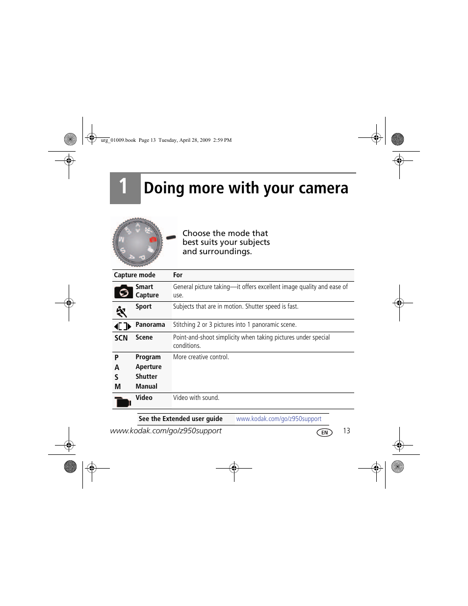 Doing more with your camera | Kodak Z950 User Manual | Page 13 / 26