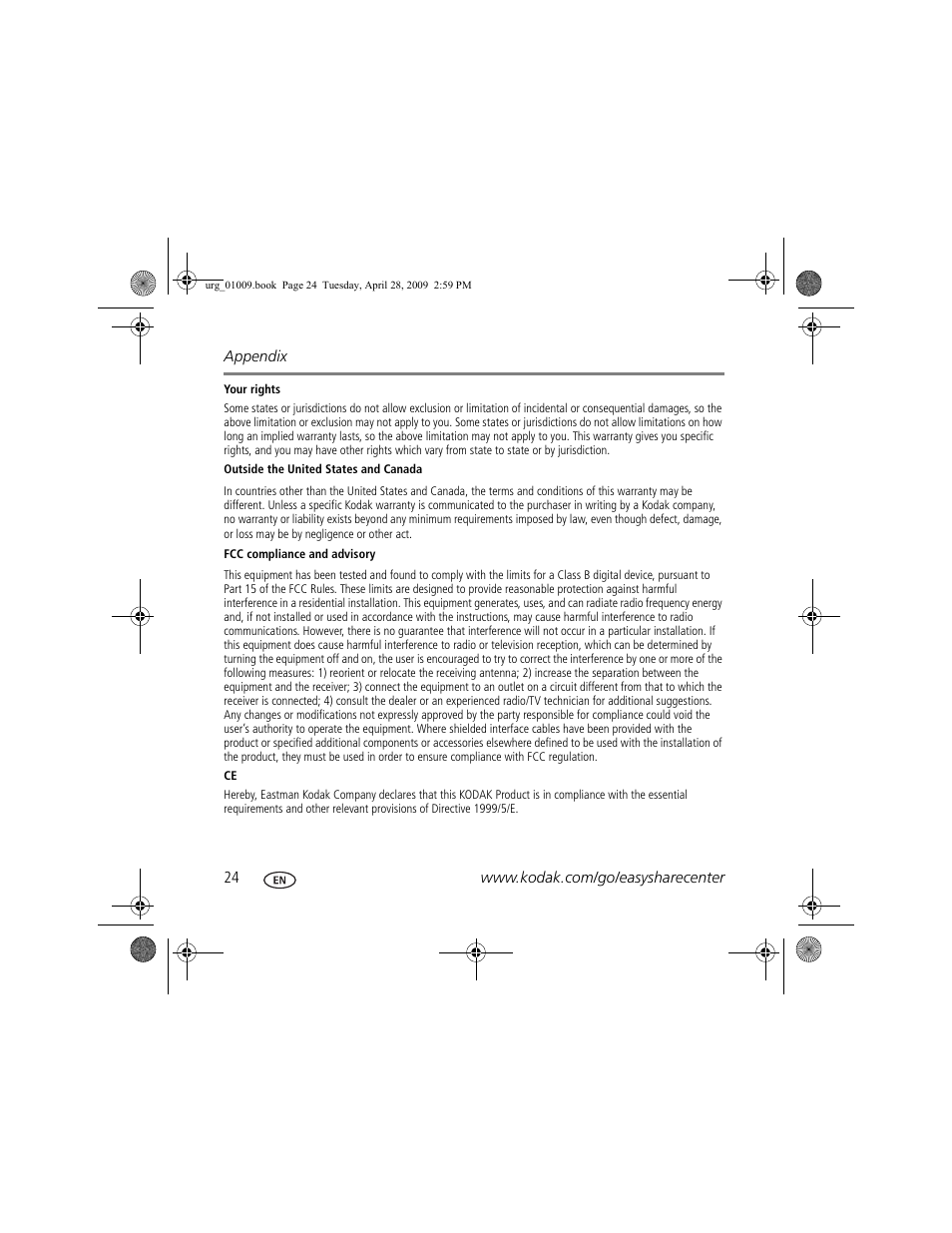 Kodak Z950 User Manual | Page 24 / 26