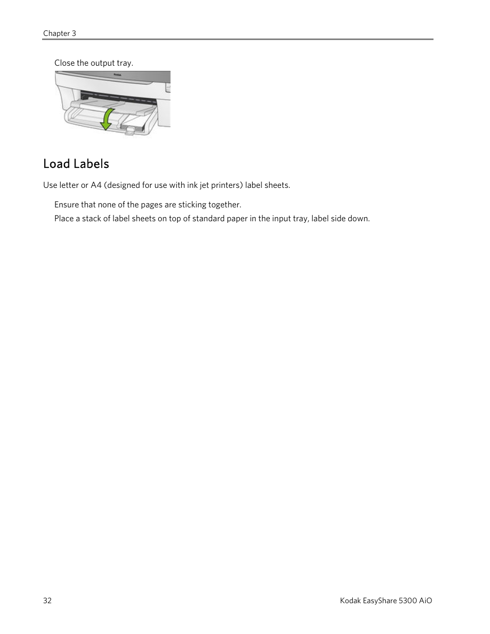 Load labels | Kodak 5300 User Manual | Page 36 / 106