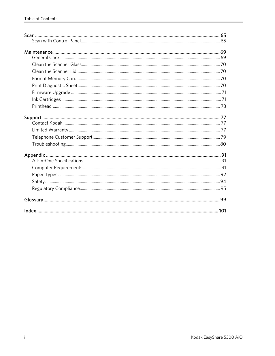 Kodak 5300 User Manual | Page 4 / 106