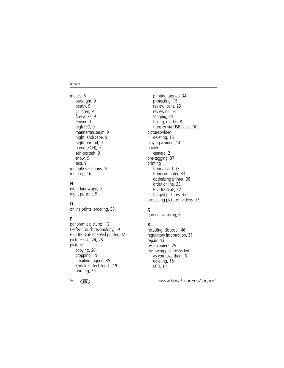 Kodak CD82 User Manual | Page 62 / 64