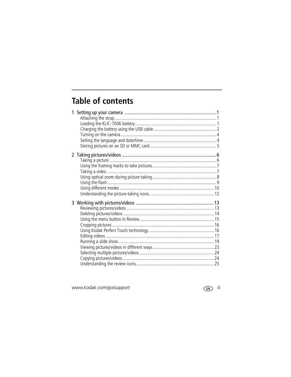 Kodak M873 User Manual | Page 5 / 76