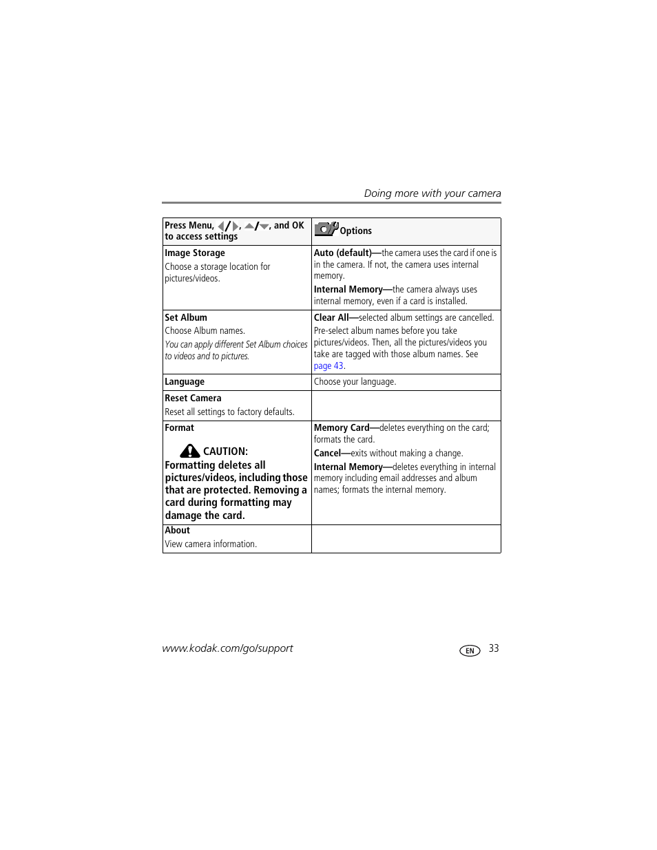 Kodak M883 User Manual | Page 39 / 76