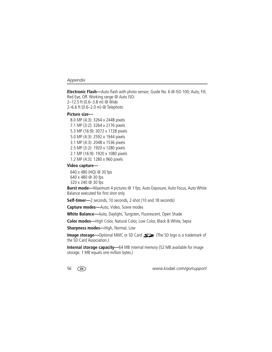 Kodak M883 User Manual | Page 62 / 76