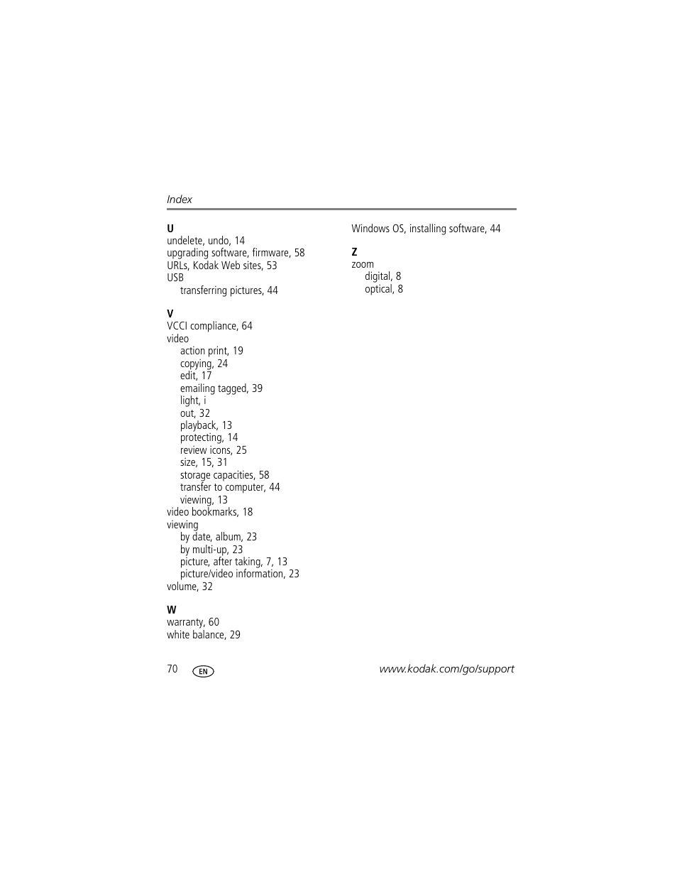 Kodak M883 User Manual | Page 76 / 76