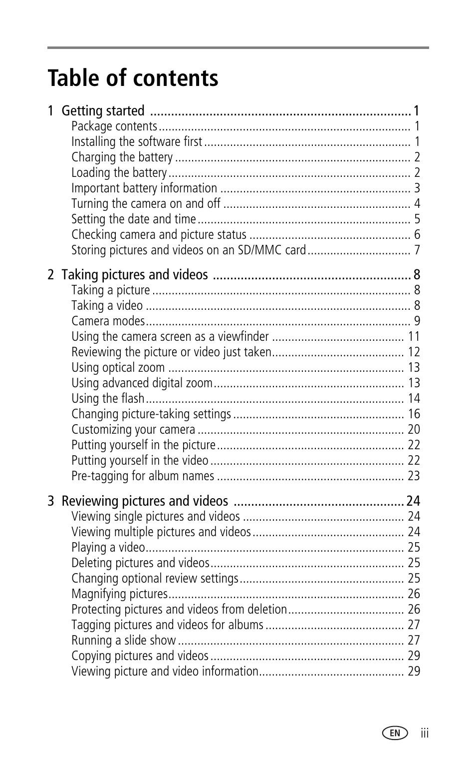Kodak LS753 User Manual | Page 5 / 64