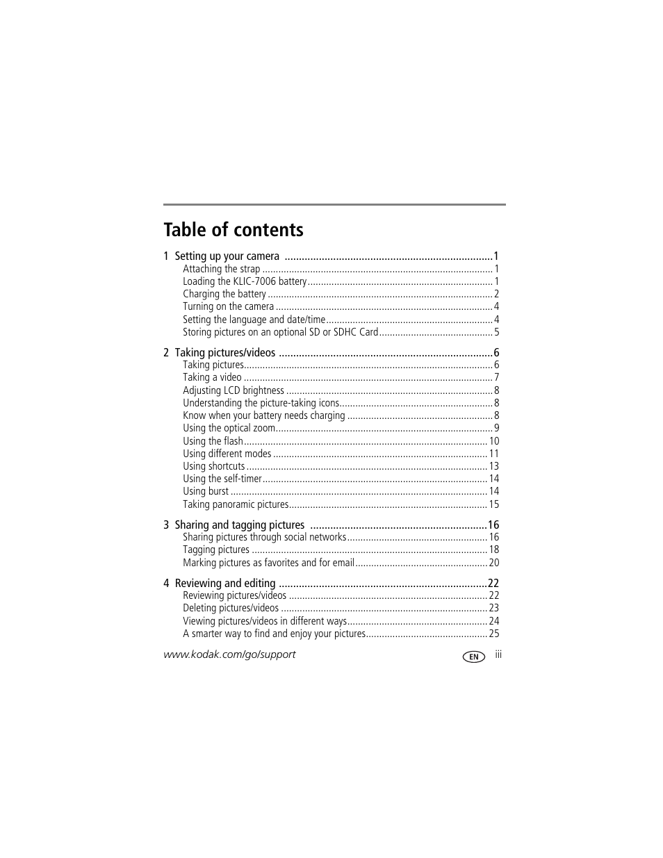 Kodak M575 User Manual | Page 5 / 69