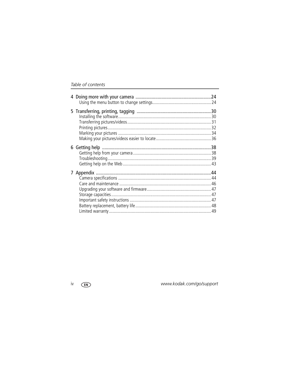 Kodak CD90 User Manual | Page 6 / 64