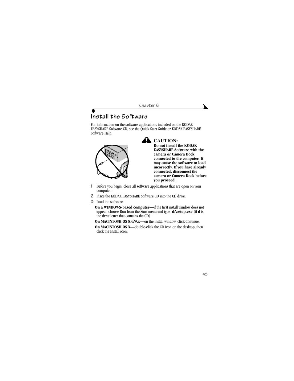 Install the software | Kodak CX4200 User Manual | Page 53 / 106