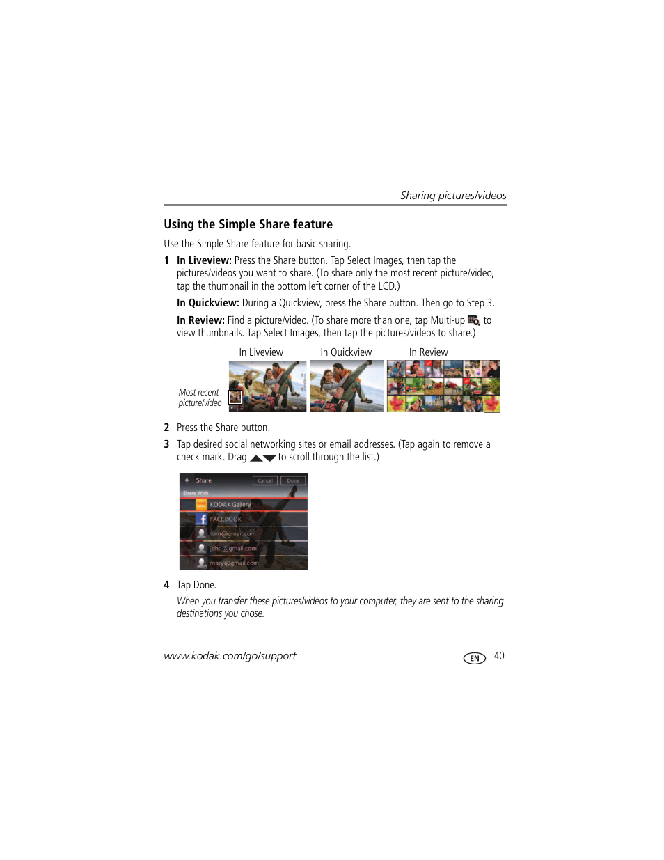 Kodak TOUCH M577 User Manual | Page 49 / 82