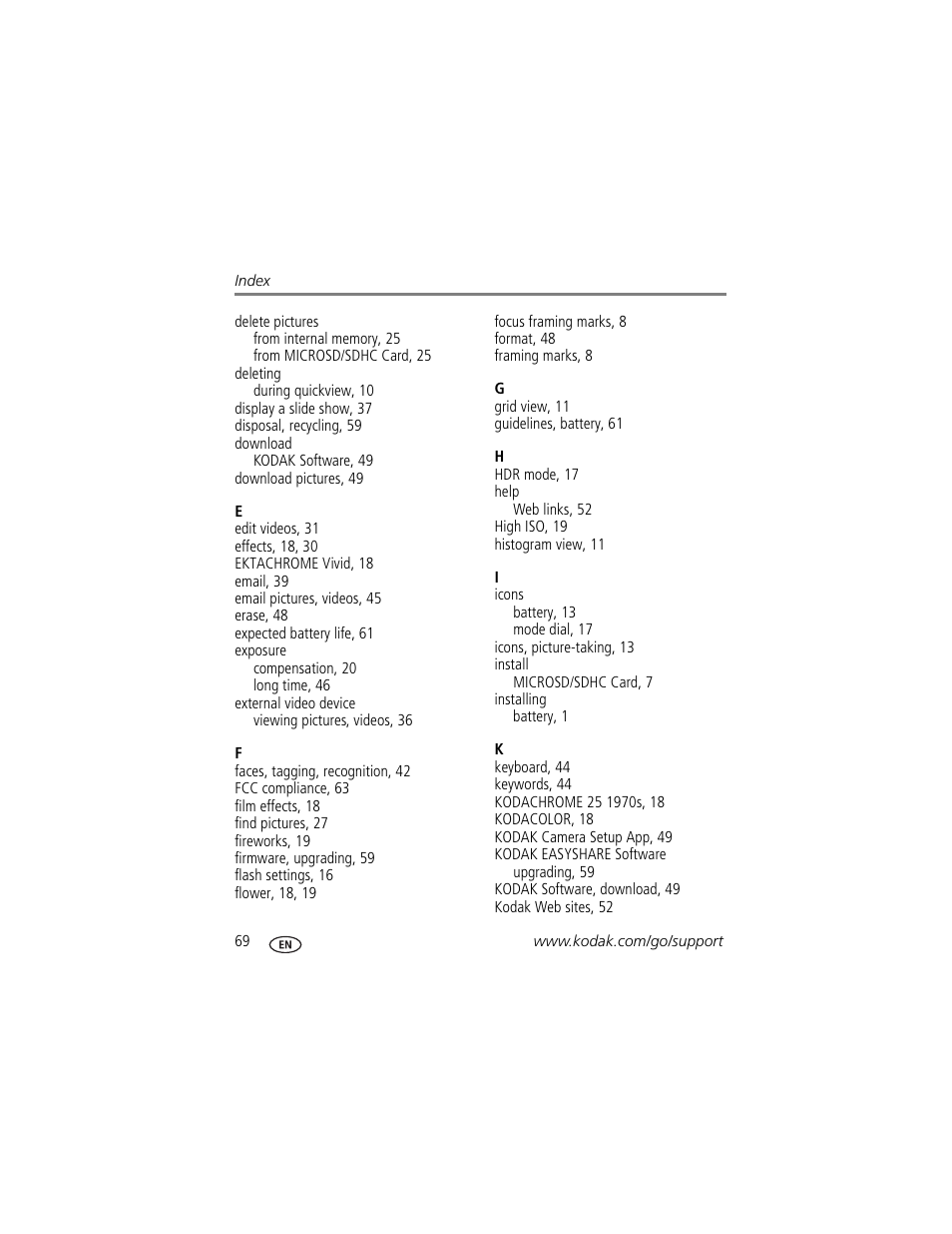 Kodak TOUCH M577 User Manual | Page 78 / 82