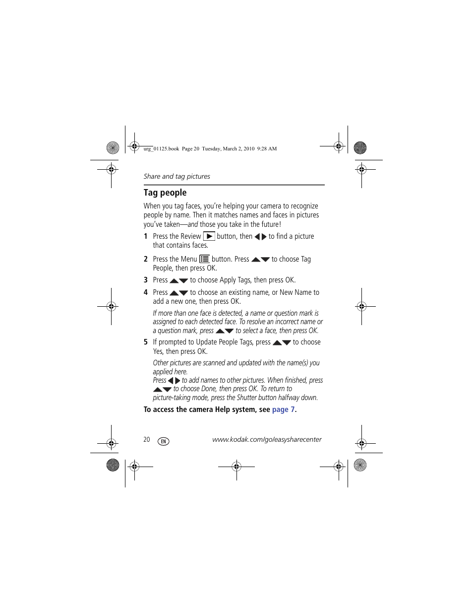 Kodak M580 User Manual | Page 20 / 28