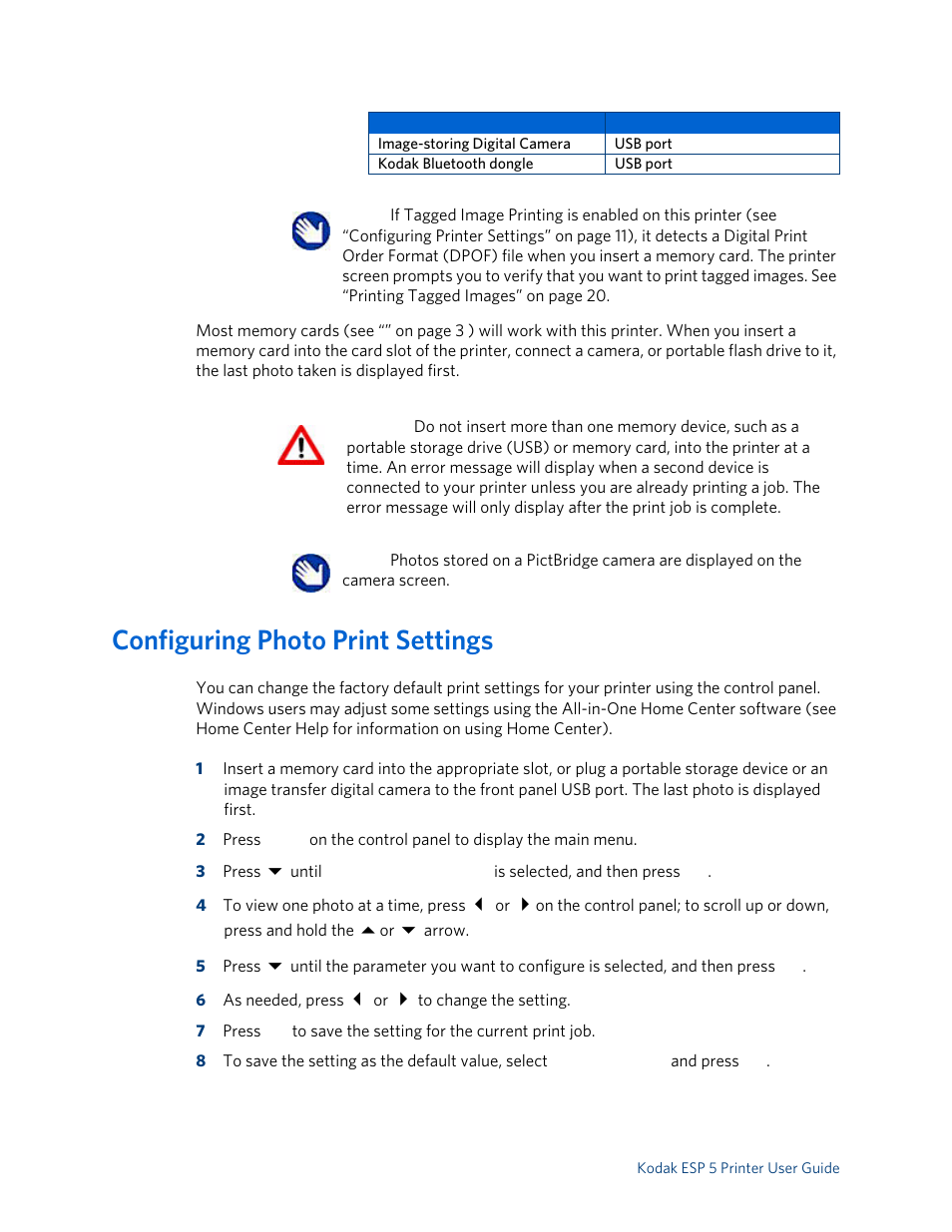 Configuring photo print settings | Kodak ESP 5 User Manual | Page 24 / 79