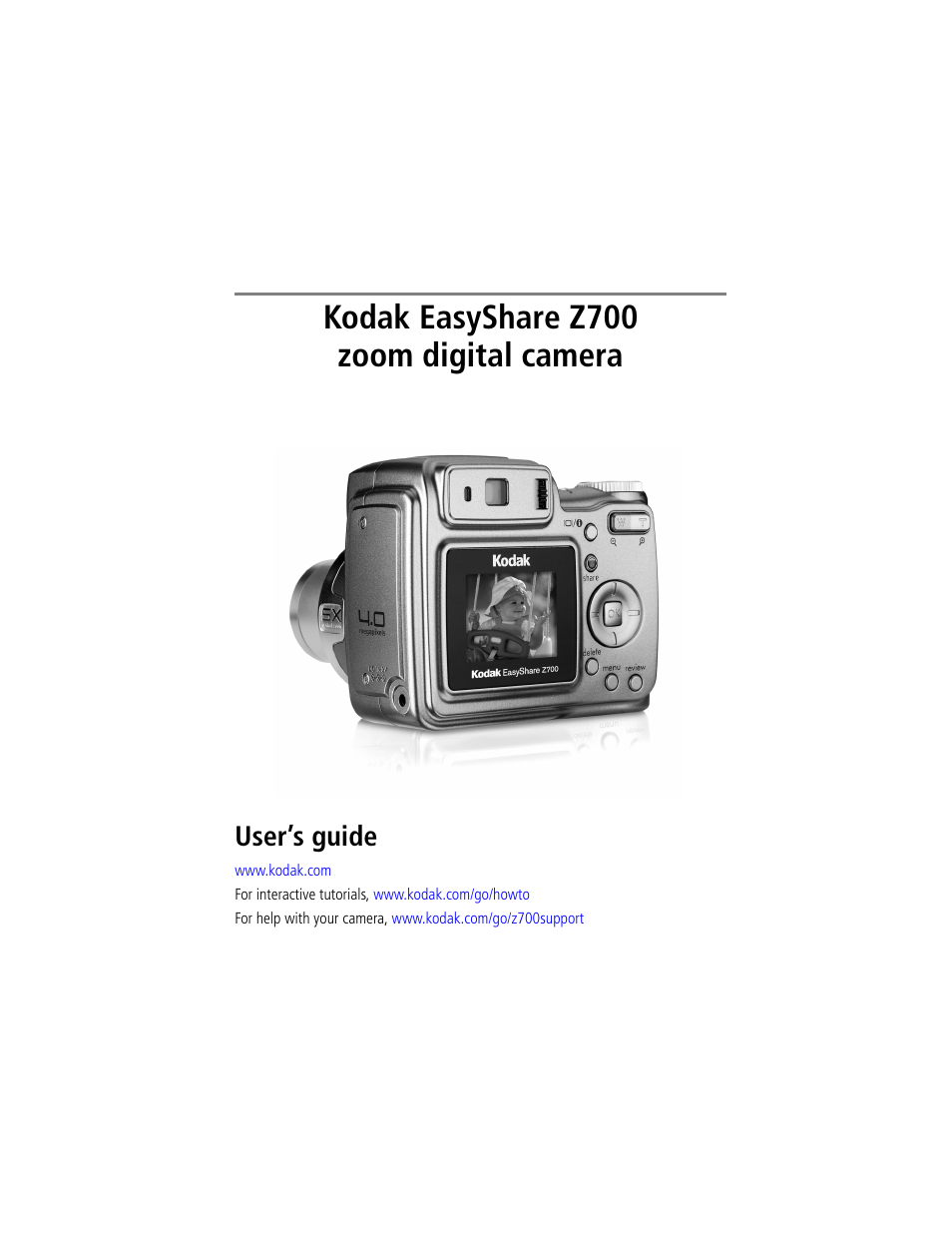 Kodak Z700 User Manual | 78 pages