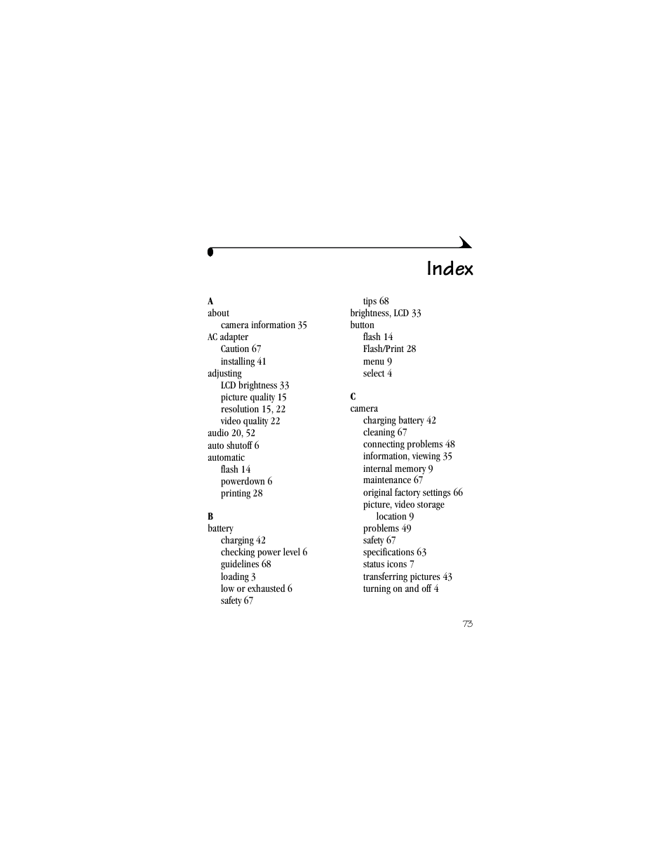 Index | Kodak LS420 User Manual | Page 83 / 90