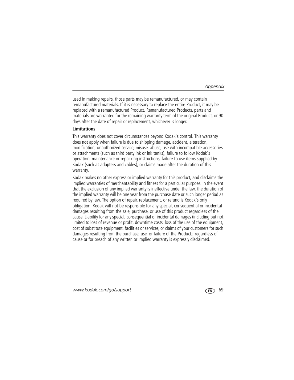 Kodak Z980 User Manual | Page 75 / 85