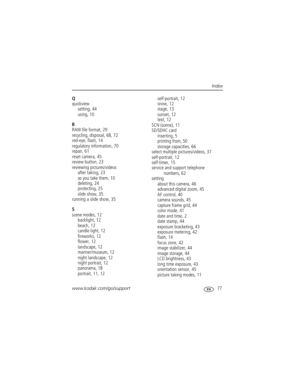 Kodak Z980 User Manual | Page 83 / 85