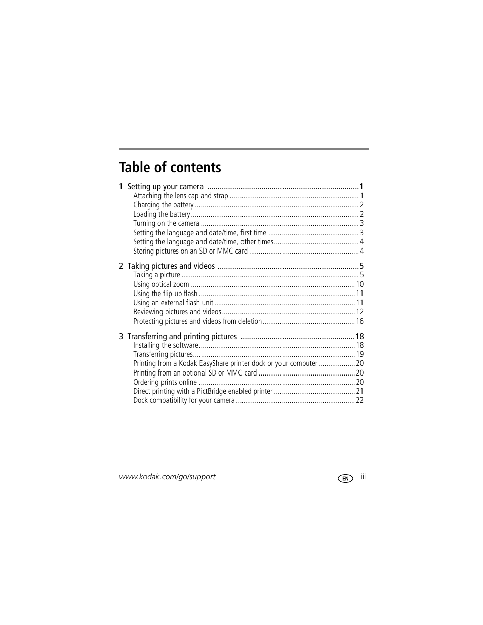 Kodak P712 User Manual | Page 5 / 110