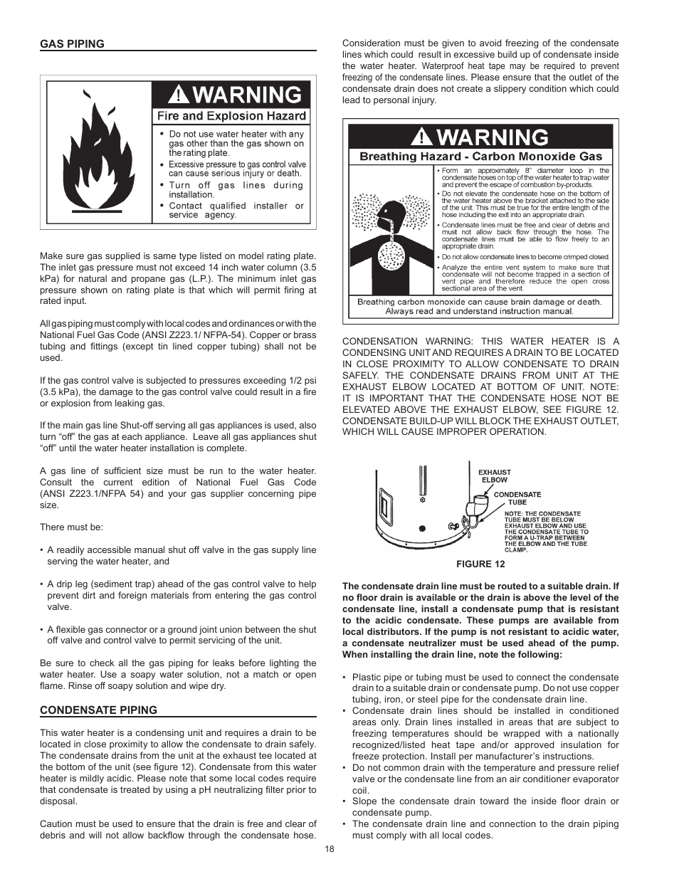 A.O. Smith Vertex 100 Power Vent DV Series 120 User Manual | Page 18 / 60