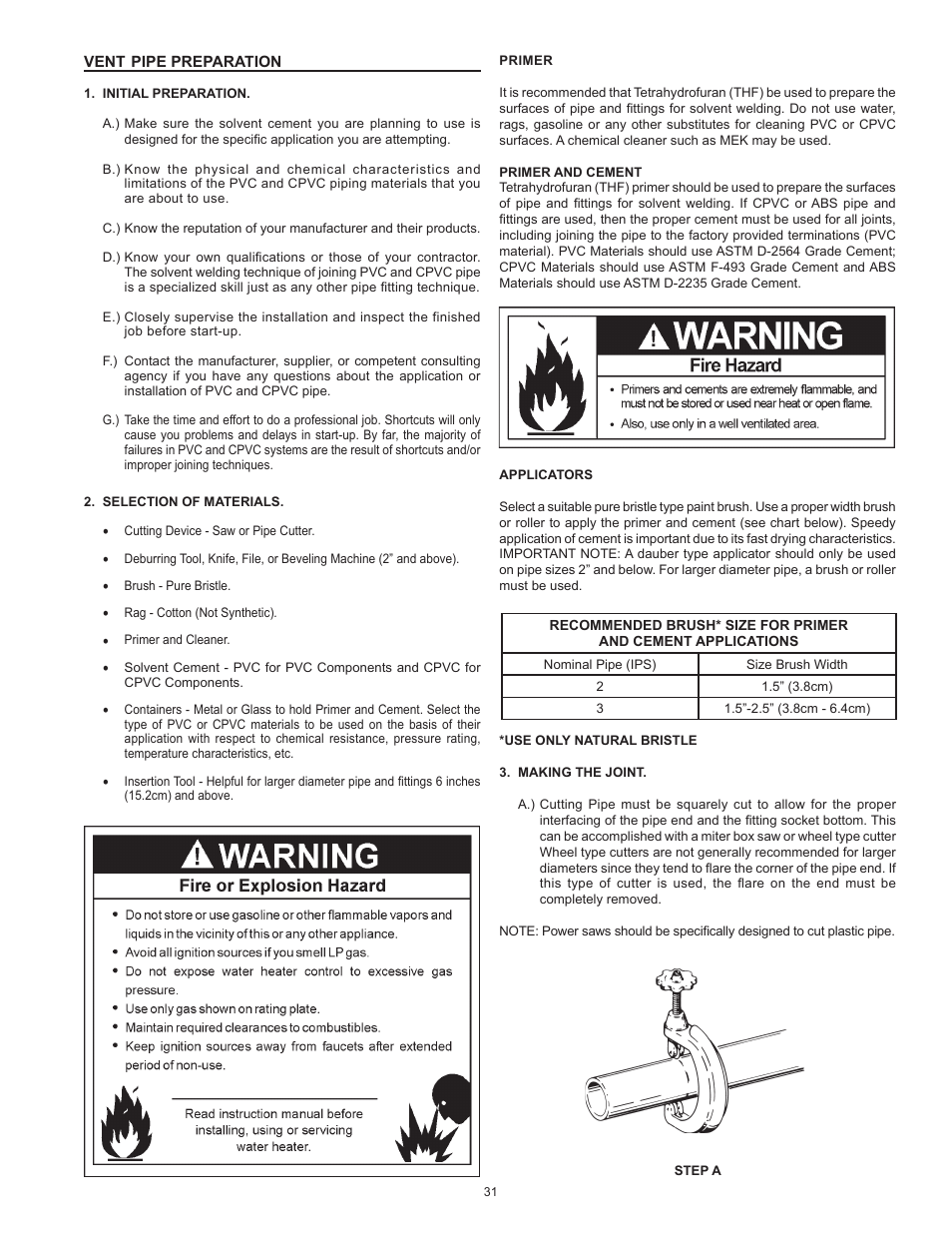 A.O. Smith Vertex 100 Power Vent DV Series 120 User Manual | Page 31 / 60