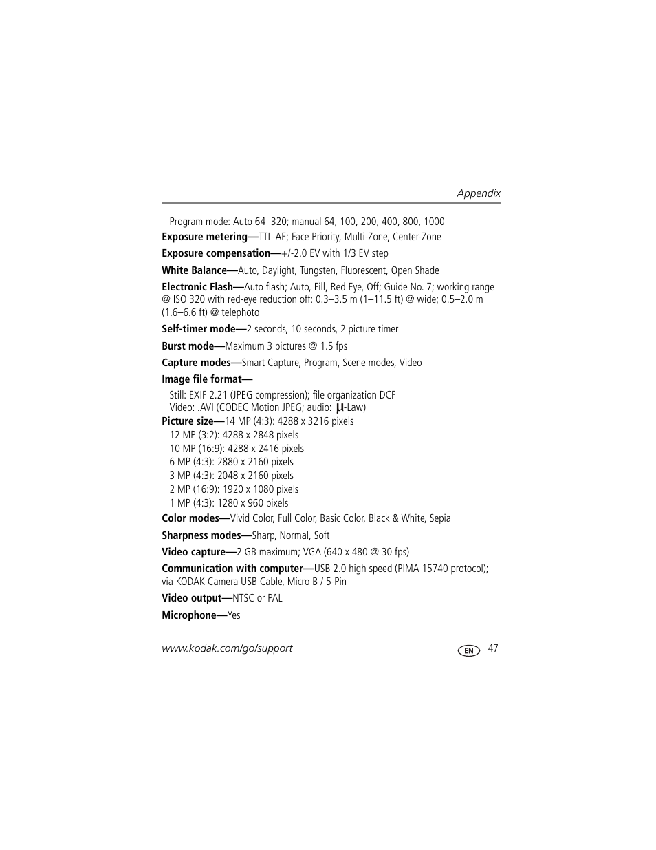 Kodak M531 User Manual | Page 53 / 66