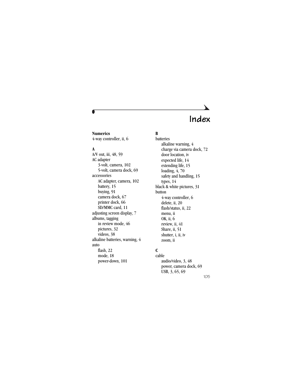 Index | Kodak CX6230 User Manual | Page 117 / 126